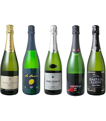 Amazon.co.jp: スパークリングワイン 辛口 5本セット！ 「瓶内二次発酵